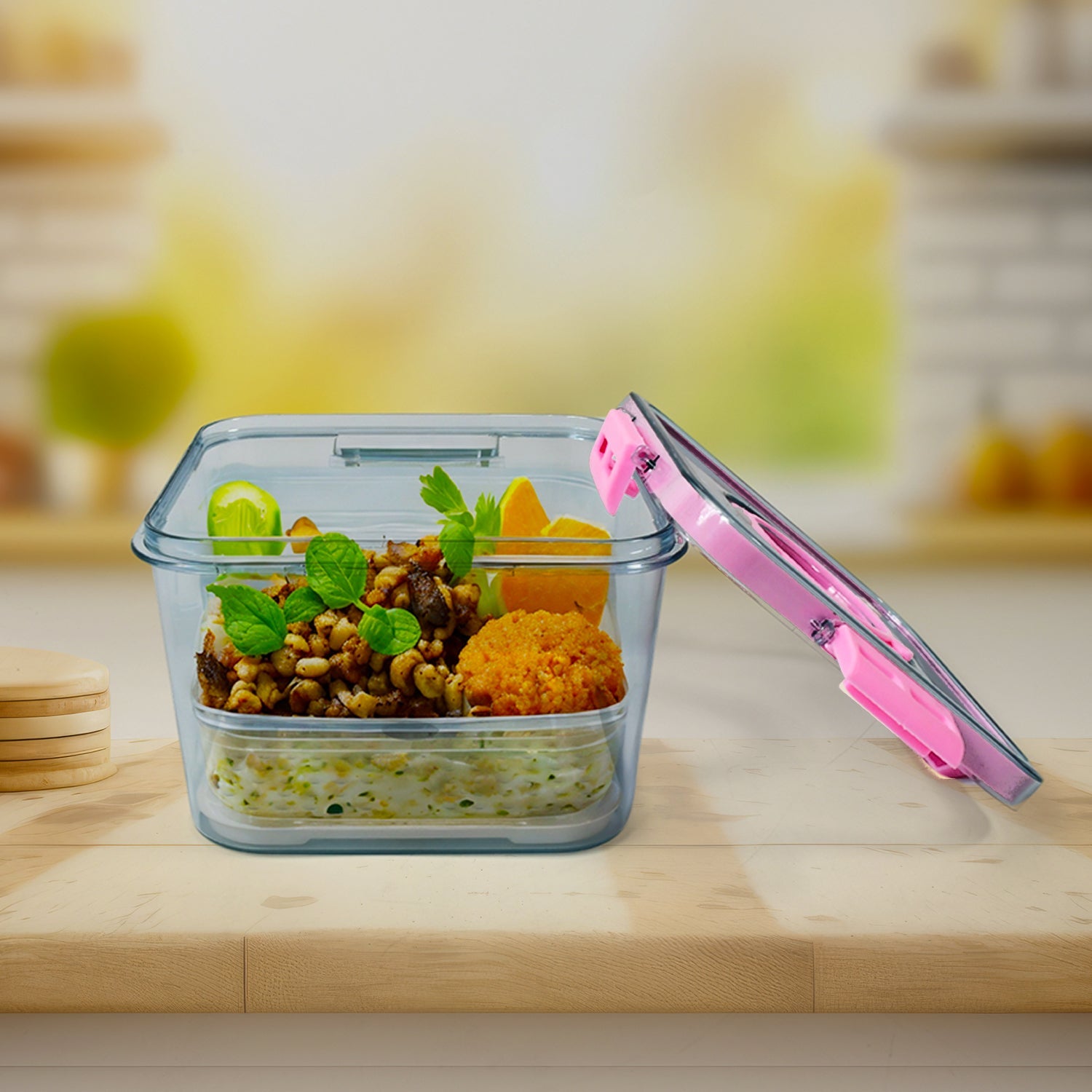 High Quality Plastic Food Storage Container Clear Washable Refrigerator Food Box Food Container Fruit Box Container with Lid (1400 ML) High Quality Plastic Food Storage Container Clear Washable Refrigerator Food Box Food Container Fruit Box Container with Lid (1400 ML)